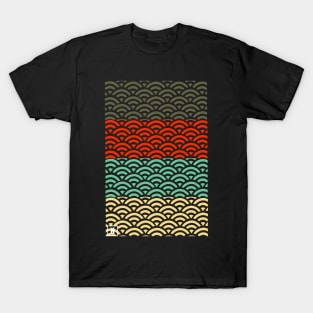 Retro Japanese Clouds Pattern RE:COLOR 06 T-Shirt